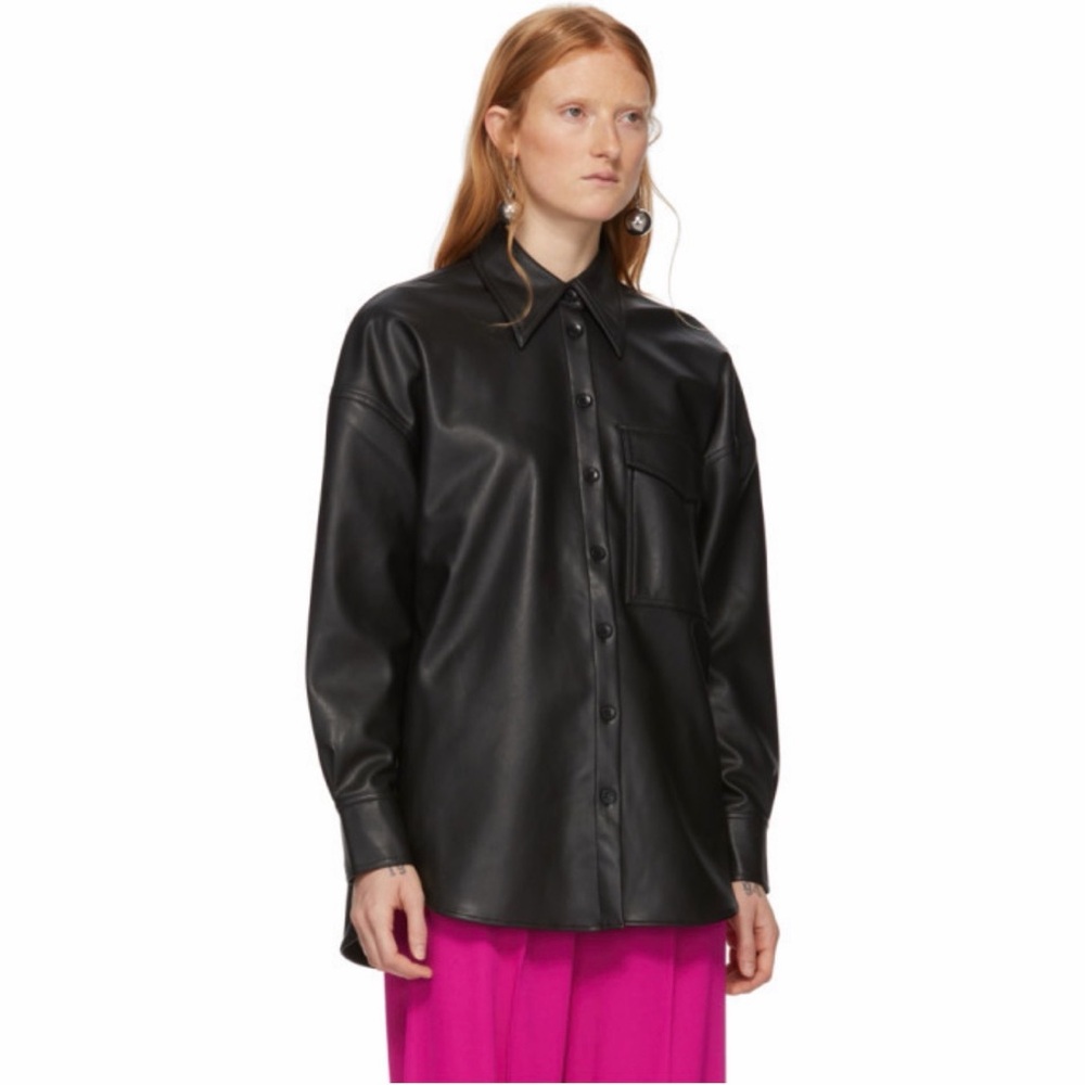 Tibi faux leather shirt M